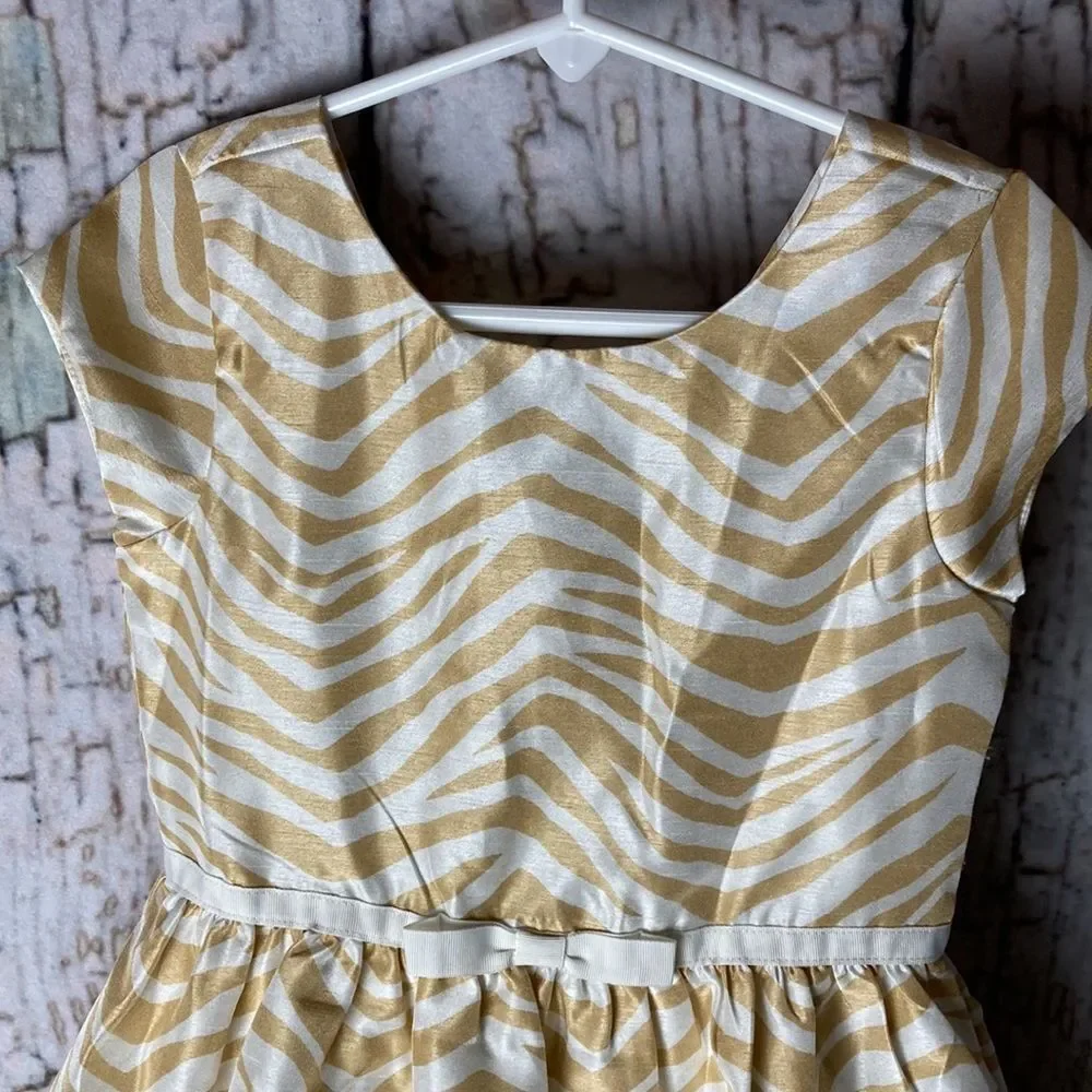NWOT Gymboree golden glow gold/white party luxury party dress little girl 5